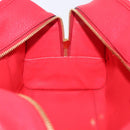 LOEWE Amazona 28 Hand Bag Leather Red Gold Auth 197185SAM-24