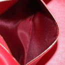 LOEWE Amazona 28 Hand Bag Leather Red Gold Auth 197185SAM-27