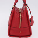 LOEWE Amazona 28 Hand Bag Leather Red Gold Auth 197185SAM-4