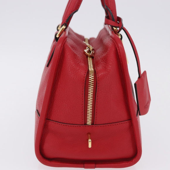 LOEWE Amazona 28 Hand Bag Leather Red Gold Auth 197185SAM
