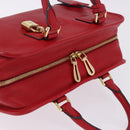 LOEWE Amazona 28 Hand Bag Leather Red Gold Auth 197185SAM-6