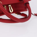 LOEWE Amazona 28 Hand Bag Leather Red Gold Auth 197185SAM-8