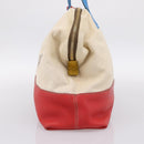FENDI Celeria Tote Bag Canvas Ivory Gold Auth 197186A-4