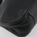PRADA Shoulder Bag Vittero Dino Leather Black Silver Auth 197187V-16