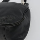 PRADA Shoulder Bag Vittero Dino Leather Black Silver Auth 197187V-17