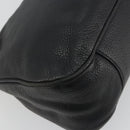 PRADA Shoulder Bag Vittero Dino Leather Black Silver Auth 197187V-18