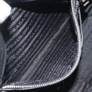 PRADA Shoulder Bag Vittero Dino Leather Black Silver Auth 197187V-25