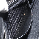 PRADA Shoulder Bag Vittero Dino Leather Black Silver Auth 197187V-26