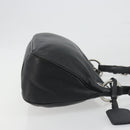 PRADA Shoulder Bag Vittero Dino Leather Black Silver Auth 197187V-3