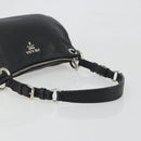 PRADA Shoulder Bag Vittero Dino Leather Black Silver Auth 197187V-7