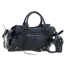 BALENCIAGA Neo Kagole City Small Hand Bag Leather 2way Black 700451 Auth 197188M-1