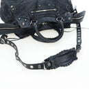 BALENCIAGA Neo Kagole City Small Hand Bag Leather 2way Black 700451 Auth 197188M-10