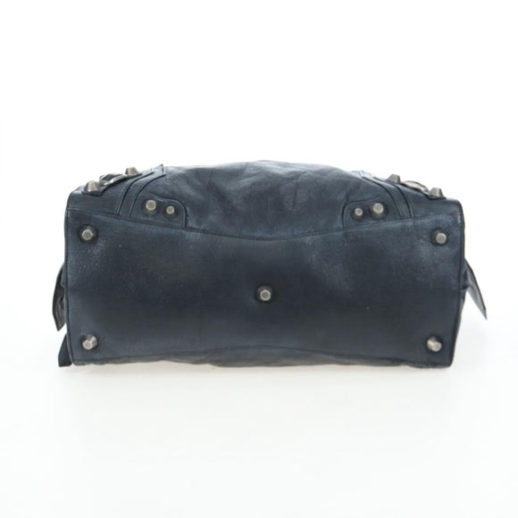 BALENCIAGA Neo Kagole City Small Hand Bag Leather 2way Black 700451 Auth 197188M
