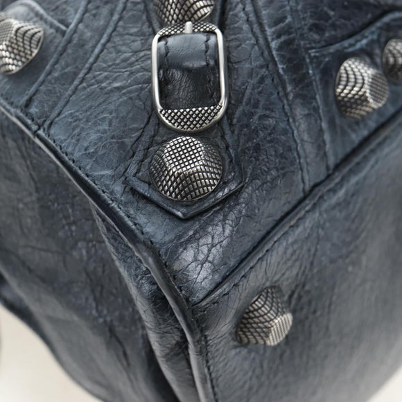 BALENCIAGA Neo Kagole City Small Hand Bag Leather 2way Black 700451 Auth 197188M