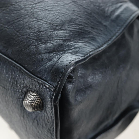 BALENCIAGA Neo Kagole City Small Hand Bag Leather 2way Black 700451 Auth 197188M
