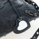 BALENCIAGA Neo Kagole City Small Hand Bag Leather 2way Black 700451 Auth 197188M-18