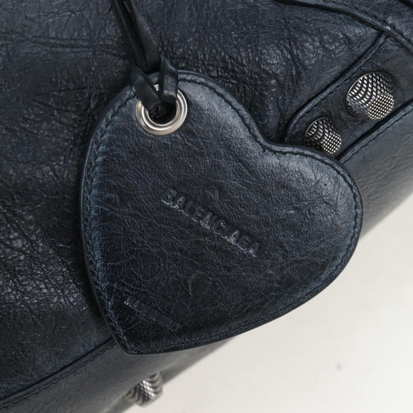 BALENCIAGA Neo Kagole City Small Hand Bag Leather 2way Black 700451 Auth 197188M
