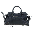 BALENCIAGA Neo Kagole City Small Hand Bag Leather 2way Black 700451 Auth 197188M-2