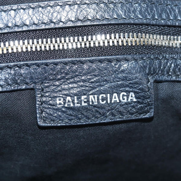 BALENCIAGA Neo Kagole City Small Hand Bag Leather 2way Black 700451 Auth 197188M