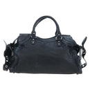 BALENCIAGA Neo Kagole City Small Hand Bag Leather 2way Black 700451 Auth 197188M-3