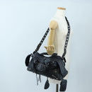 BALENCIAGA Neo Kagole City Small Hand Bag Leather 2way Black 700451 Auth 197188M-35