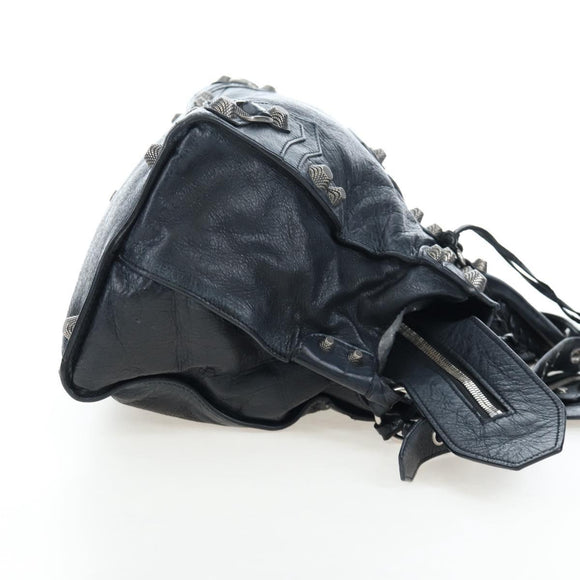 BALENCIAGA Neo Kagole City Small Hand Bag Leather 2way Black 700451 Auth 197188M