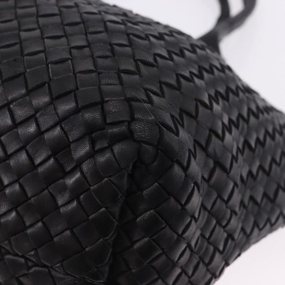 BOTTEGA VENETA INTRECCIATO Cabas PM Hand Bag Leather Black 141498 Auth 197190SAV