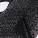 BOTTEGA VENETA INTRECCIATO Cabas PM Hand Bag Leather Black 141498 Auth 197190SAV-12