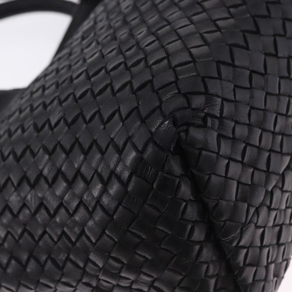 BOTTEGA VENETA INTRECCIATO Cabas PM Hand Bag Leather Black 141498 Auth 197190SAV