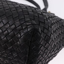 BOTTEGA VENETA INTRECCIATO Cabas PM Hand Bag Leather Black 141498 Auth 197190SAV-13
