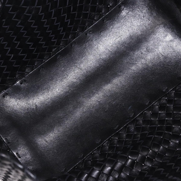 BOTTEGA VENETA INTRECCIATO Cabas PM Hand Bag Leather Black 141498 Auth 197190SAV