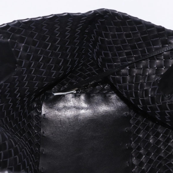 BOTTEGA VENETA INTRECCIATO Cabas PM Hand Bag Leather Black 141498 Auth 197190SAV