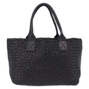 BOTTEGA VENETA INTRECCIATO Cabas PM Hand Bag Leather Black 141498 Auth 197190SAV-2