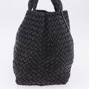 BOTTEGA VENETA INTRECCIATO Cabas PM Hand Bag Leather Black 141498 Auth 197190SAV-4
