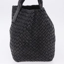 BOTTEGA VENETA INTRECCIATO Cabas PM Hand Bag Leather Black 141498 Auth 197190SAV-5