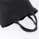 BOTTEGA VENETA INTRECCIATO Cabas PM Hand Bag Leather Black 141498 Auth 197190SAV-6