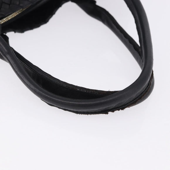 BOTTEGA VENETA INTRECCIATO Cabas PM Hand Bag Leather Black 141498 Auth 197190SAV