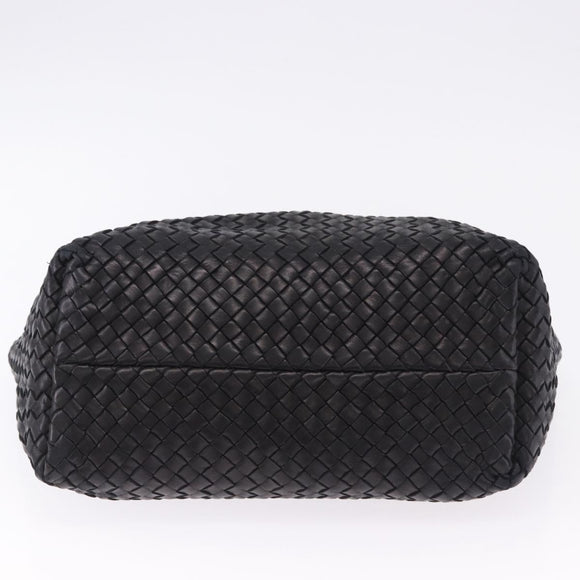 BOTTEGA VENETA INTRECCIATO Cabas PM Hand Bag Leather Black 141498 Auth 197190SAV