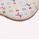 LOUIS VUITTON Monogram Multicolor Pochette MM Pouch White M60028 LV Auth 197193-15