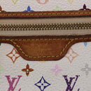 LOUIS VUITTON Monogram Multicolor Pochette MM Pouch White M60028 LV Auth 197193-17