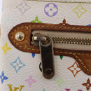 LOUIS VUITTON Monogram Multicolor Pochette MM Pouch White M60028 LV Auth 197193-18