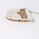 LOUIS VUITTON Monogram Multicolor Pochette MM Pouch White M60028 LV Auth 197193-3