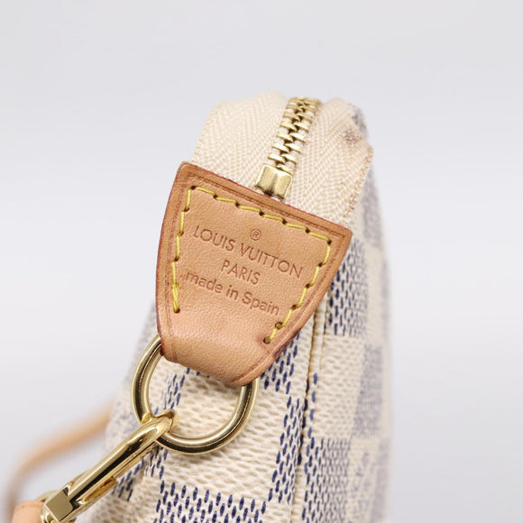 LOUIS VUITTON Damier Azur Pochette Accessoires Pouch N51986 LV Auth 197195V