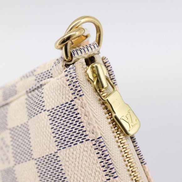 LOUIS VUITTON Damier Azur Pochette Accessoires Pouch N51986 LV Auth 197195V