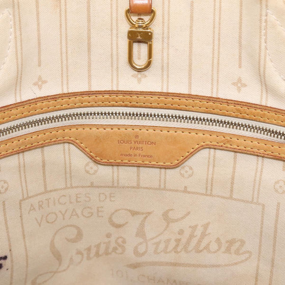 LOUIS VUITTON Damier Azur Neverfull MM Tote Bag N41605 LV Auth 197196