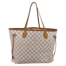 LOUIS VUITTON Damier Azur Neverfull MM Tote Bag N41605 LV Auth 197196-2