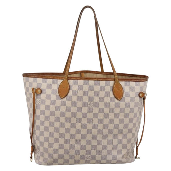 LOUIS VUITTON Damier Azur Neverfull MM Tote Bag N41605 LV Auth 197196