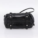Miu Miu Hand Bag Vitello Lux Leather 2way Black Silver Auth 197198SAM-11