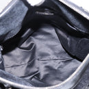 Miu Miu Hand Bag Vitello Lux Leather 2way Black Silver Auth 197198SAM-19