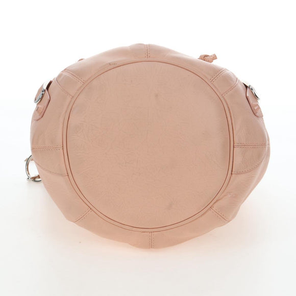 BALENCIAGA Classic Mini Pompon Hand Bag Leather 2way Pink 246438 Auth 197200V